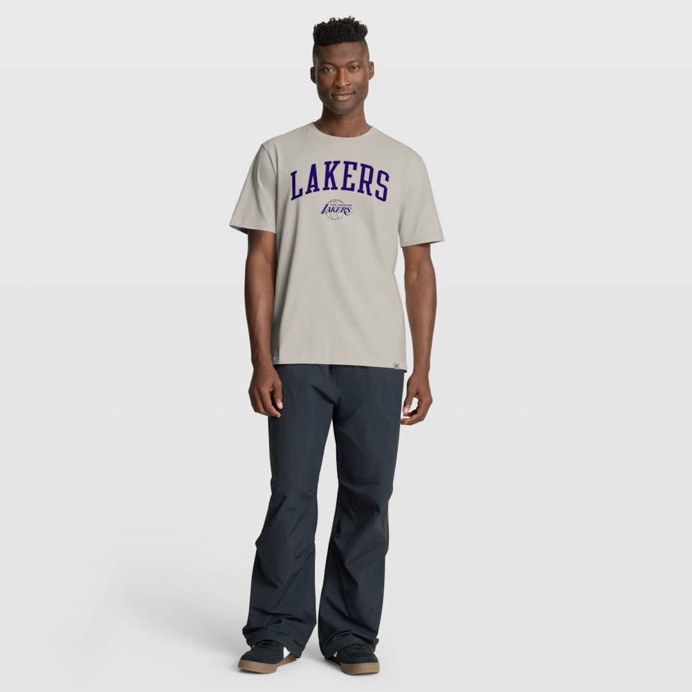 Los Angeles Lakers Crossover Collection Pull Up Jumper Shot Premium T-Shirt Cream - NBA