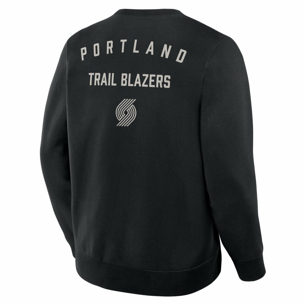 Portland Trail Blazers Crossover Collection Defensive Rotation Drill Premium Pullover Sweatshirt Black - NBA