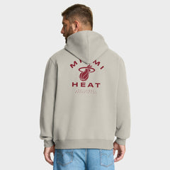 Miami Heat Crossover Collection Blocked Shot Premium Pullover Hoodie Off White - NBA