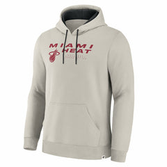 Miami Heat Crossover Collection Blocked Shot Premium Pullover Hoodie Off White - NBA