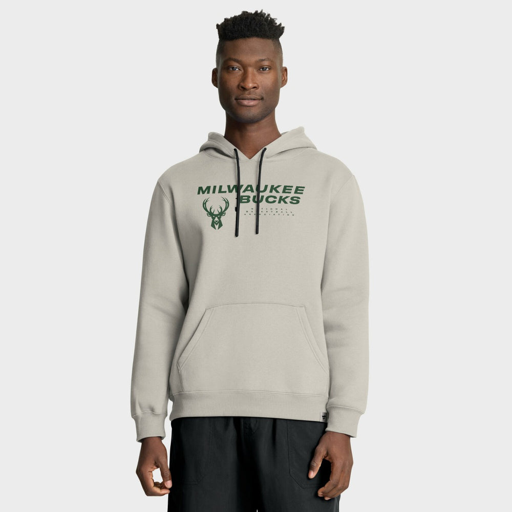 Milwaukee Bucks Crossover Collection Blocked Shot Premium Pullover Hoodie Off White - NBA