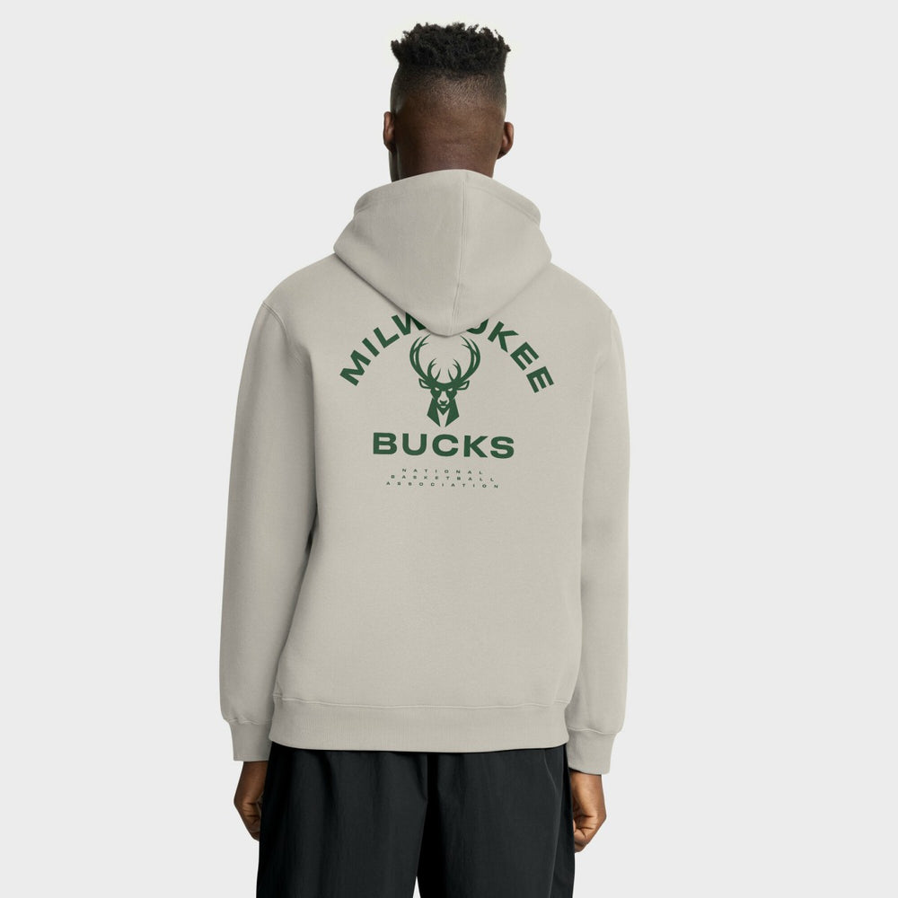 Milwaukee Bucks Crossover Collection Blocked Shot Premium Pullover Hoodie Off White - NBA