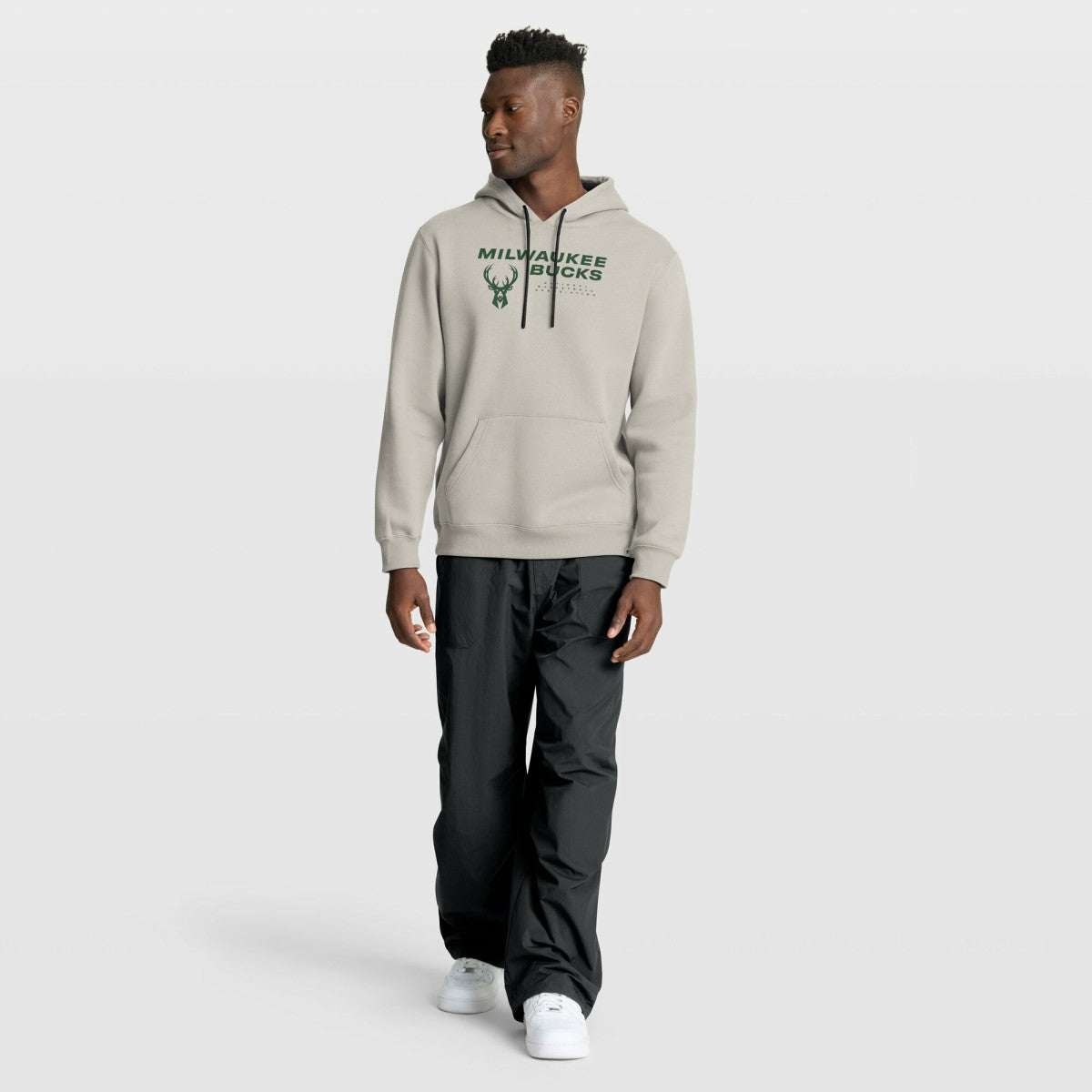 Milwaukee Bucks Crossover Collection Blocked Shot Premium Pullover Hoodie Off White - NBA