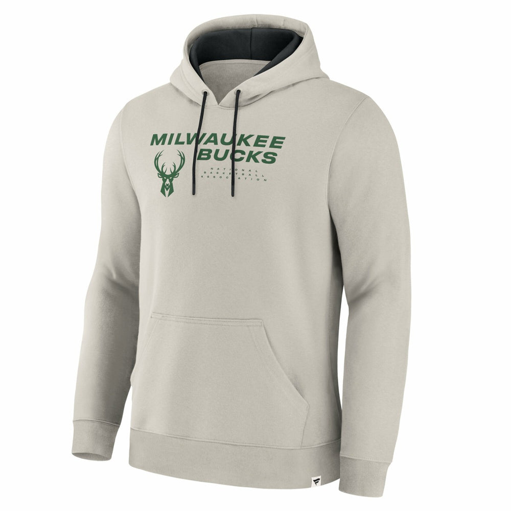 Milwaukee Bucks Crossover Collection Blocked Shot Premium Pullover Hoodie Off White - NBA