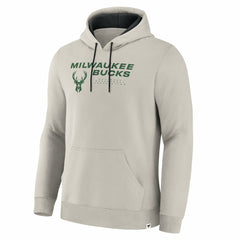 Milwaukee Bucks Crossover Collection Blocked Shot Premium Pullover Hoodie Off White - NBA