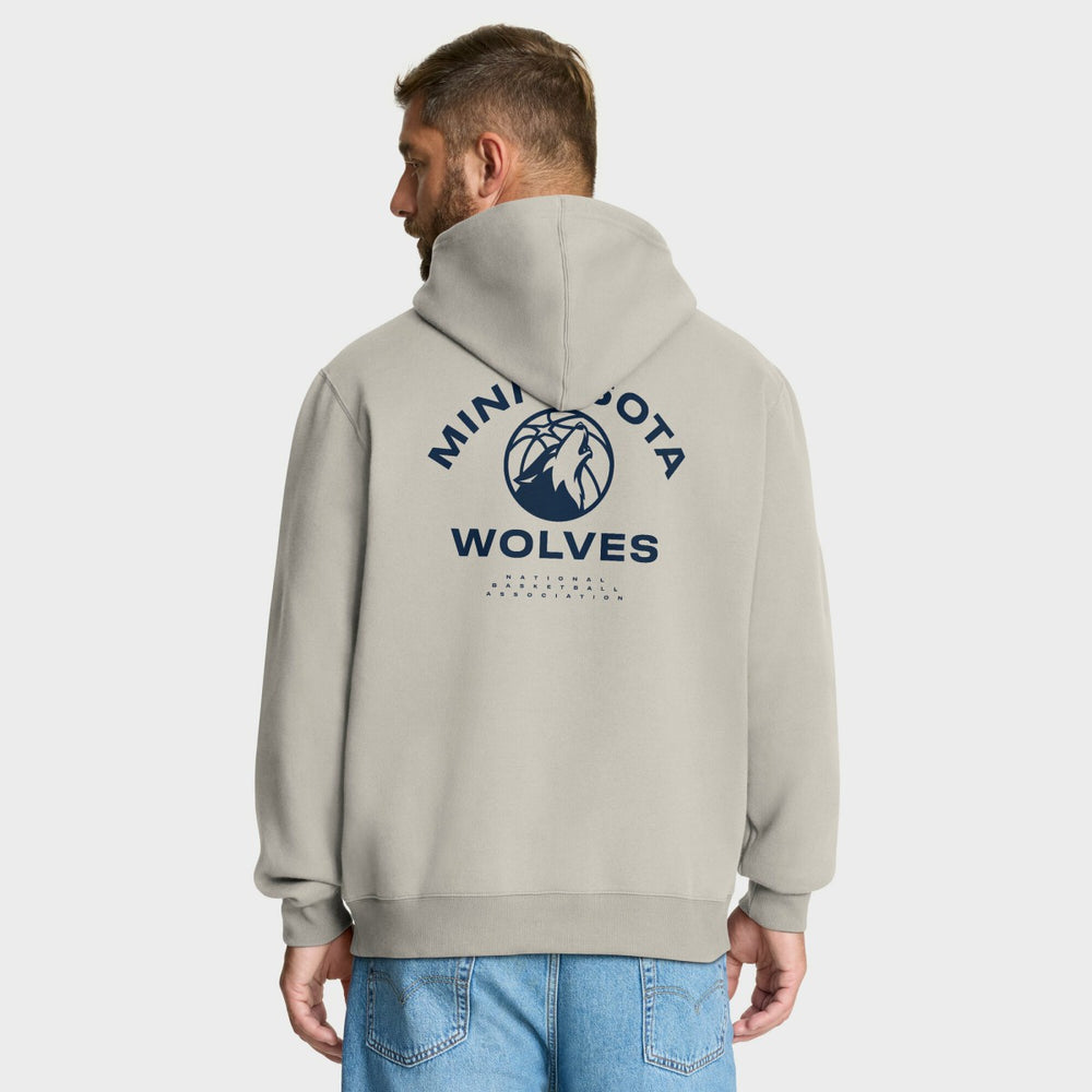 Minnesota Timberwolves Crossover Collection Blocked Shot Premium Pullover Hoodie Off White - NBA