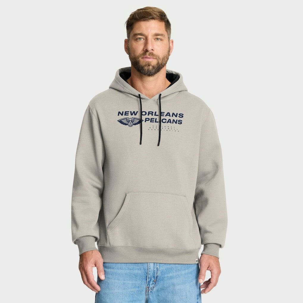 New Orleans Pelicans Crossover Collection Blocked Shot Premium Pullover Hoodie Off White - NBA