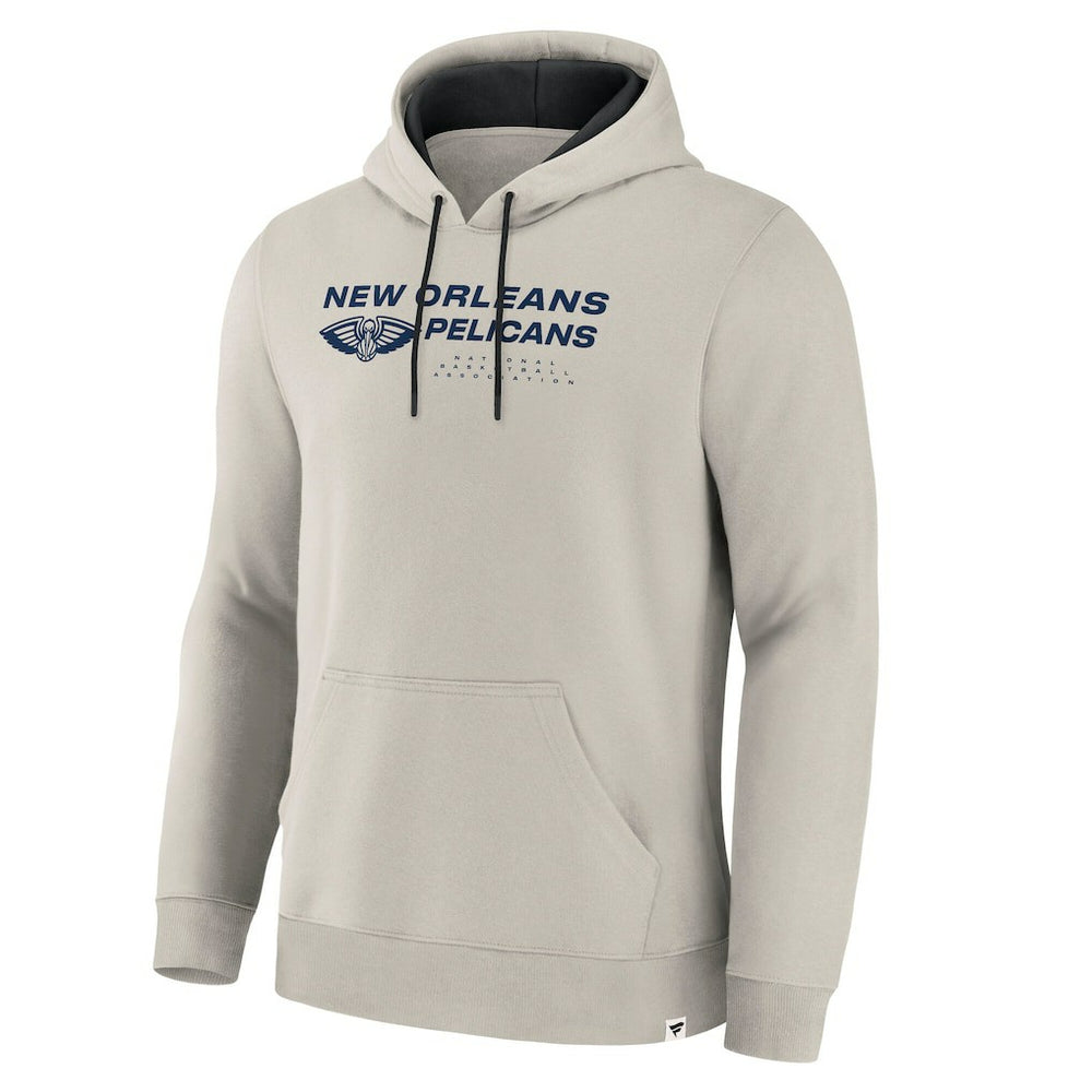 New Orleans Pelicans Crossover Collection Blocked Shot Premium Pullover Hoodie Off White - NBA