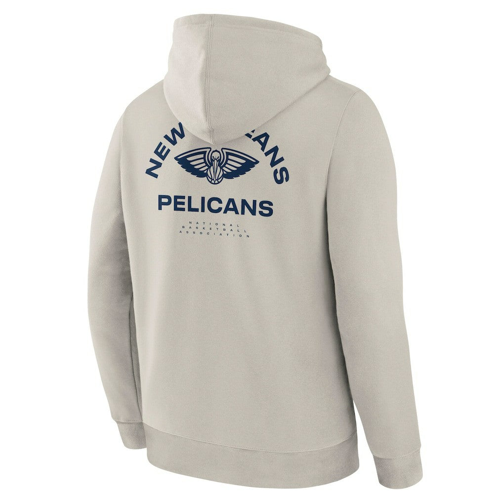New Orleans Pelicans Crossover Collection Blocked Shot Premium Pullover Hoodie Off White - NBA