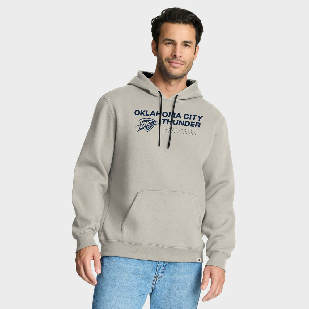 Oklahoma City Thunder Crossover Collection Blocked Shot Premium Pullover Hoodie Off White - NBA