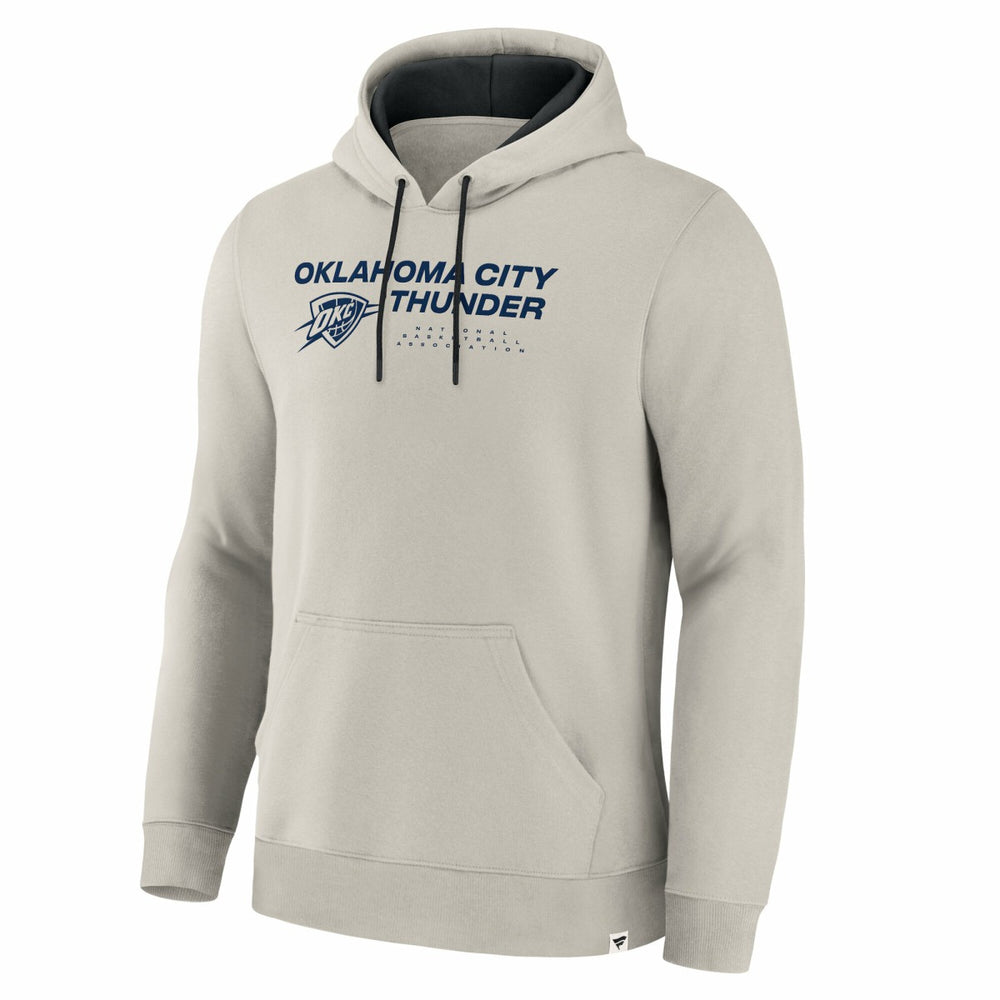 Oklahoma City Thunder Crossover Collection Blocked Shot Premium Pullover Hoodie Off White - NBA