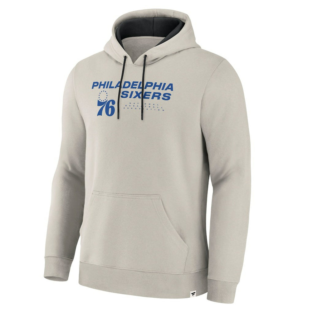 Philadelphia 76ers Crossover Collection Blocked Shot Premium Pullover Hoodie Off White - NBA
