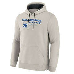 Philadelphia 76ers Crossover Collection Blocked Shot Premium Pullover Hoodie Off White - NBA