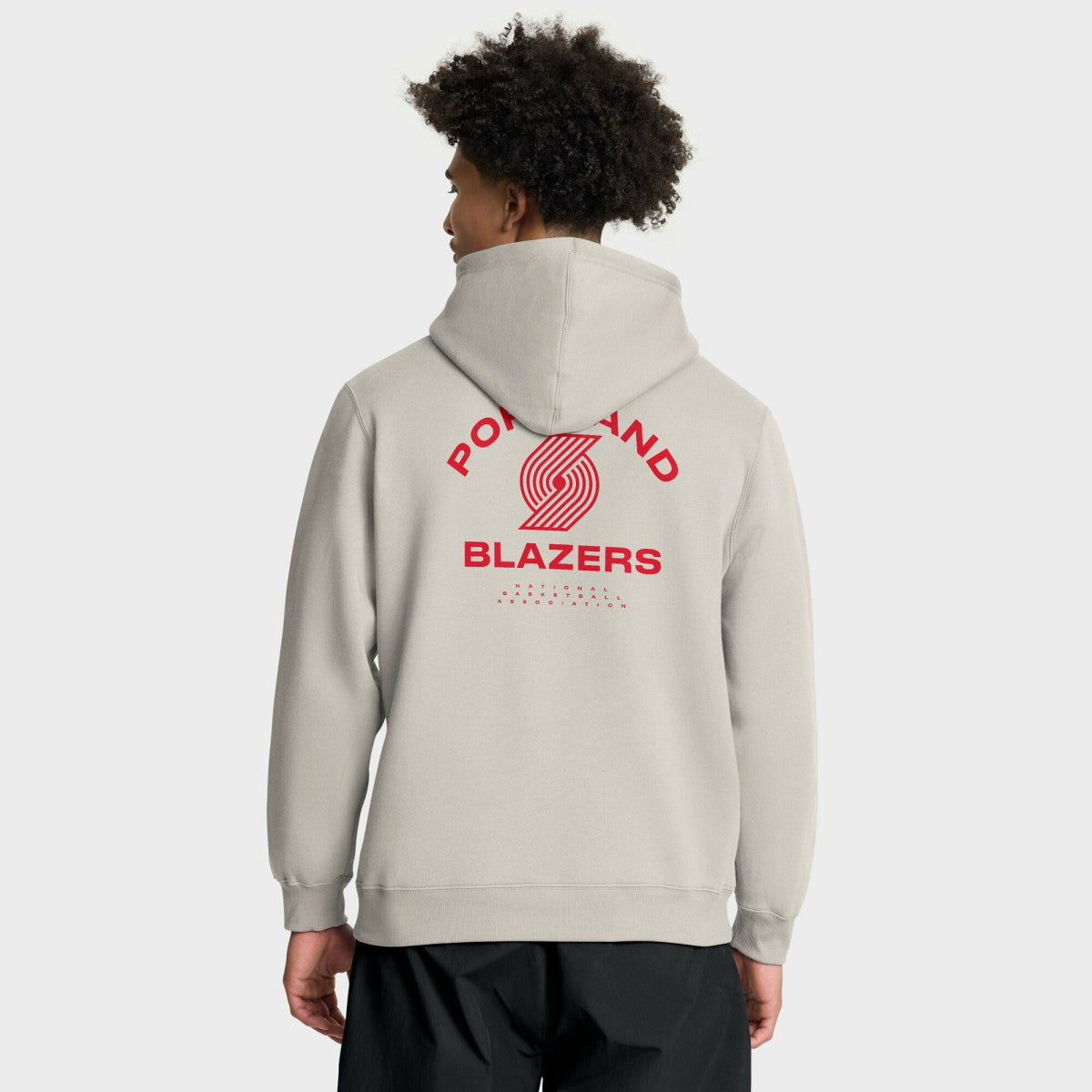 Portland Trail Blazers Crossover Collection Blocked Shot Premium Pullover Hoodie Off White - NBA