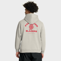 Portland Trail Blazers Crossover Collection Blocked Shot Premium Pullover Hoodie Off White - NBA