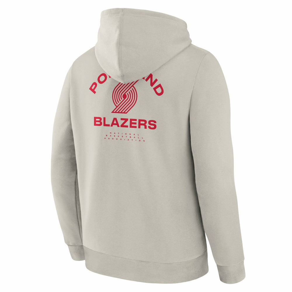 Portland Trail Blazers Crossover Collection Blocked Shot Premium Pullover Hoodie Off White - NBA