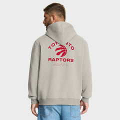 Toronto Raptors Crossover Collection Blocked Shot Premium Pullover Hoodie Off White - NBA