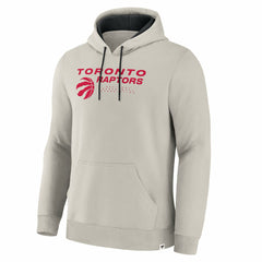 Toronto Raptors Crossover Collection Blocked Shot Premium Pullover Hoodie Off White - NBA