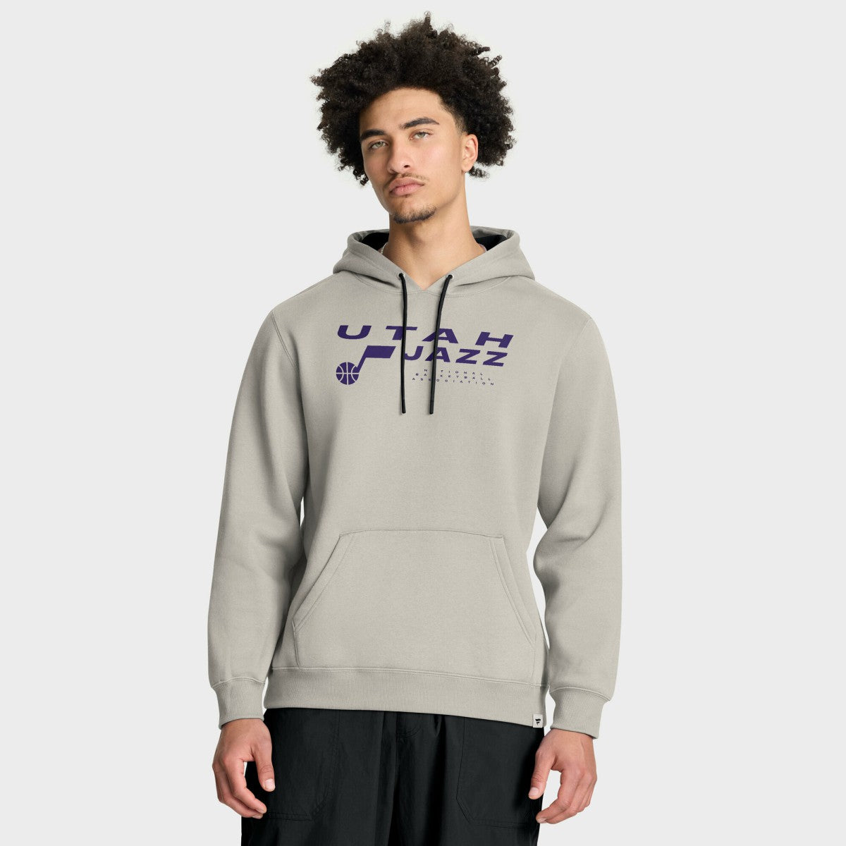 Utah Jazz Crossover Collection Blocked Shot Premium Pullover Hoodie Off White - NBA