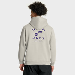 Utah Jazz Crossover Collection Blocked Shot Premium Pullover Hoodie Off White - NBA