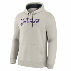 Utah Jazz Crossover Collection Blocked Shot Premium Pullover Hoodie Off White - NBA