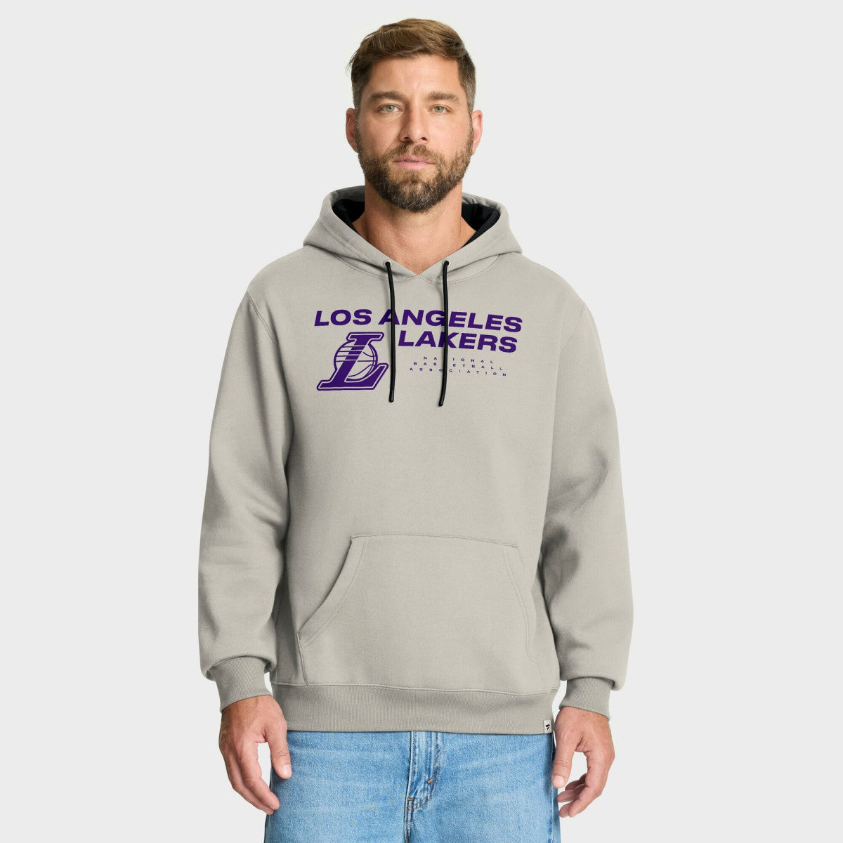 Los Angeles Lakers Crossover Collection Blocked Shot Premium Pullover Hoodie Off White - NBA