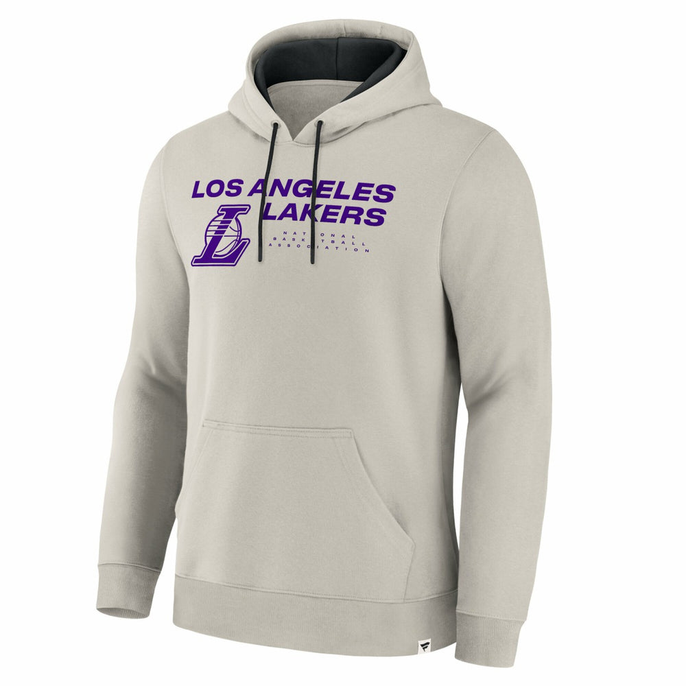 Los Angeles Lakers Crossover Collection Blocked Shot Premium Pullover Hoodie Off White - NBA