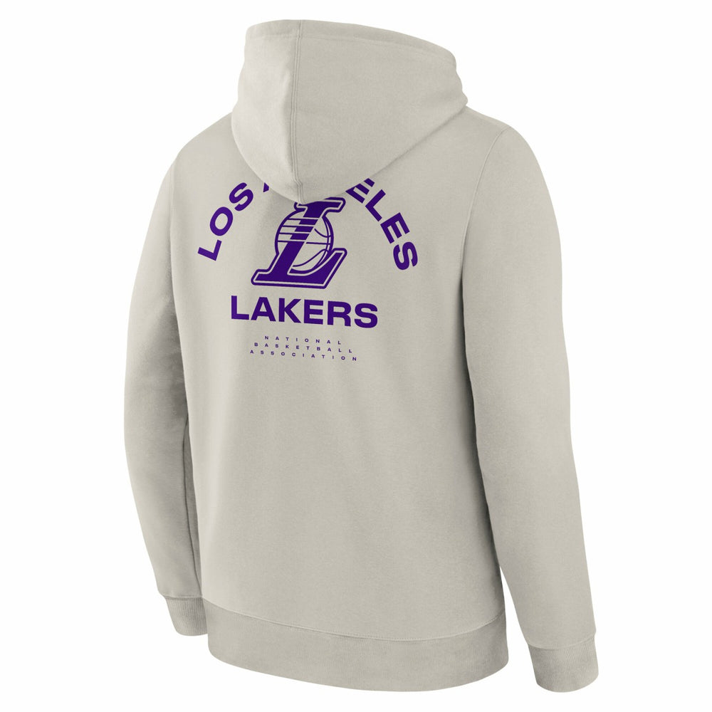 Los Angeles Lakers Crossover Collection Blocked Shot Premium Pullover Hoodie Off White - NBA