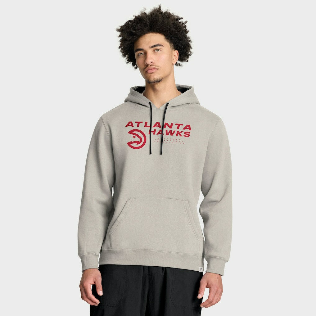 Atlanta Hawks Crossover Collection Blocked Shot Premium Pullover Hoodie Off White - NBA