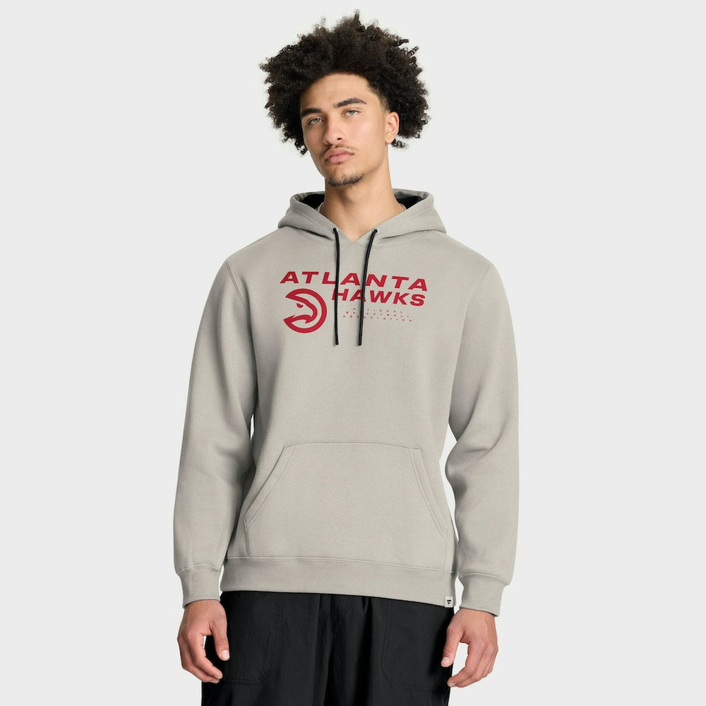 Atlanta Hawks Crossover Collection Blocked Shot Premium Pullover Hoodie Off White - NBA