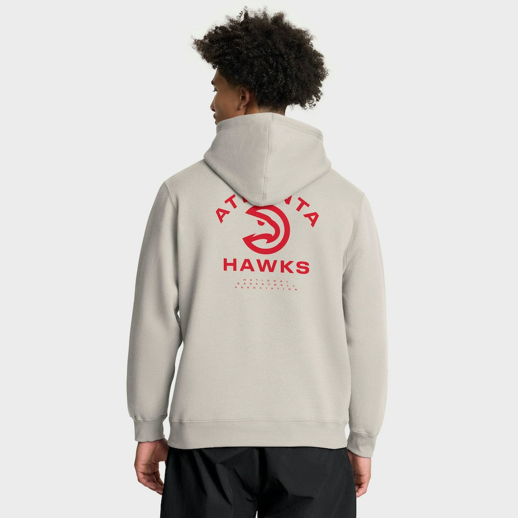Atlanta Hawks Crossover Collection Blocked Shot Premium Pullover Hoodie Off White - NBA