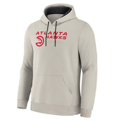 Atlanta Hawks Crossover Collection Blocked Shot Premium Pullover Hoodie Off White - NBA