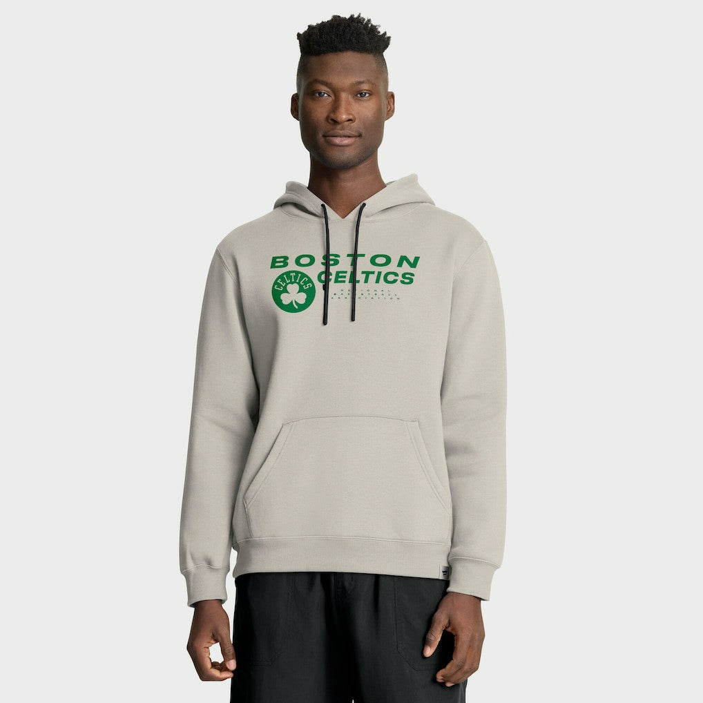 Boston Celtics Crossover Collection Blocked Shot Premium Pullover Hoodie Off White - NBA