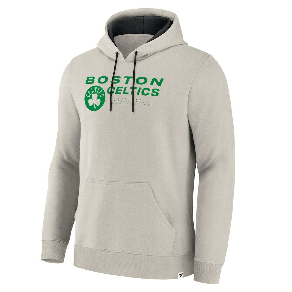 Boston Celtics Crossover Collection Blocked Shot Premium Pullover Hoodie Off White - NBA