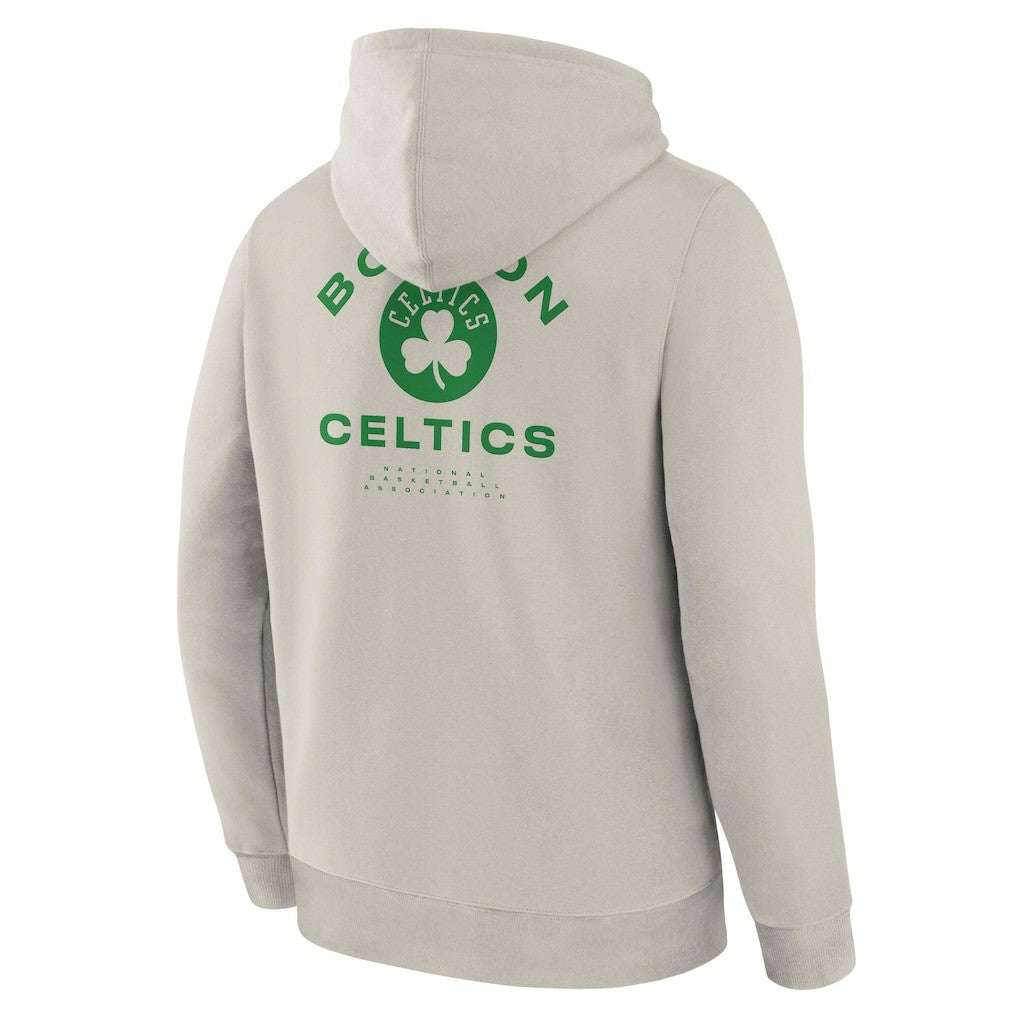 Boston Celtics Crossover Collection Blocked Shot Premium Pullover Hoodie Off White - NBA