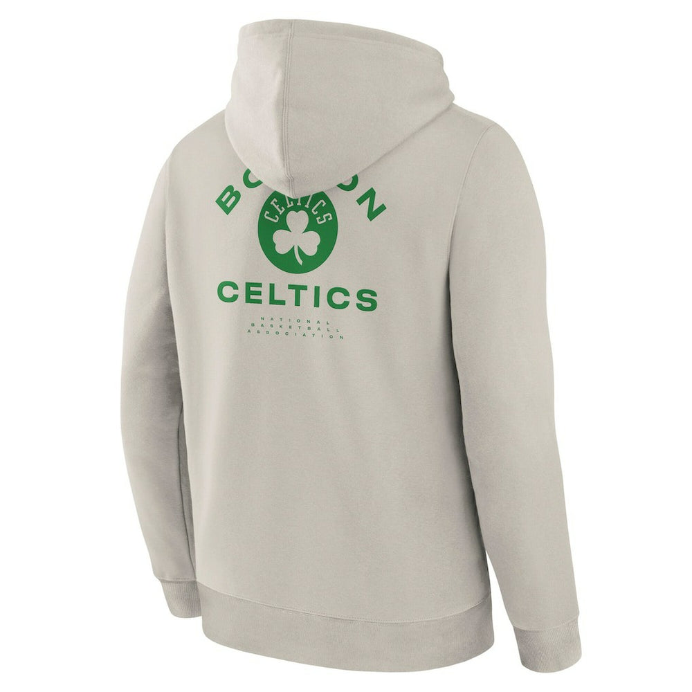 Boston Celtics Crossover Collection Blocked Shot Premium Pullover Hoodie Off White - NBA