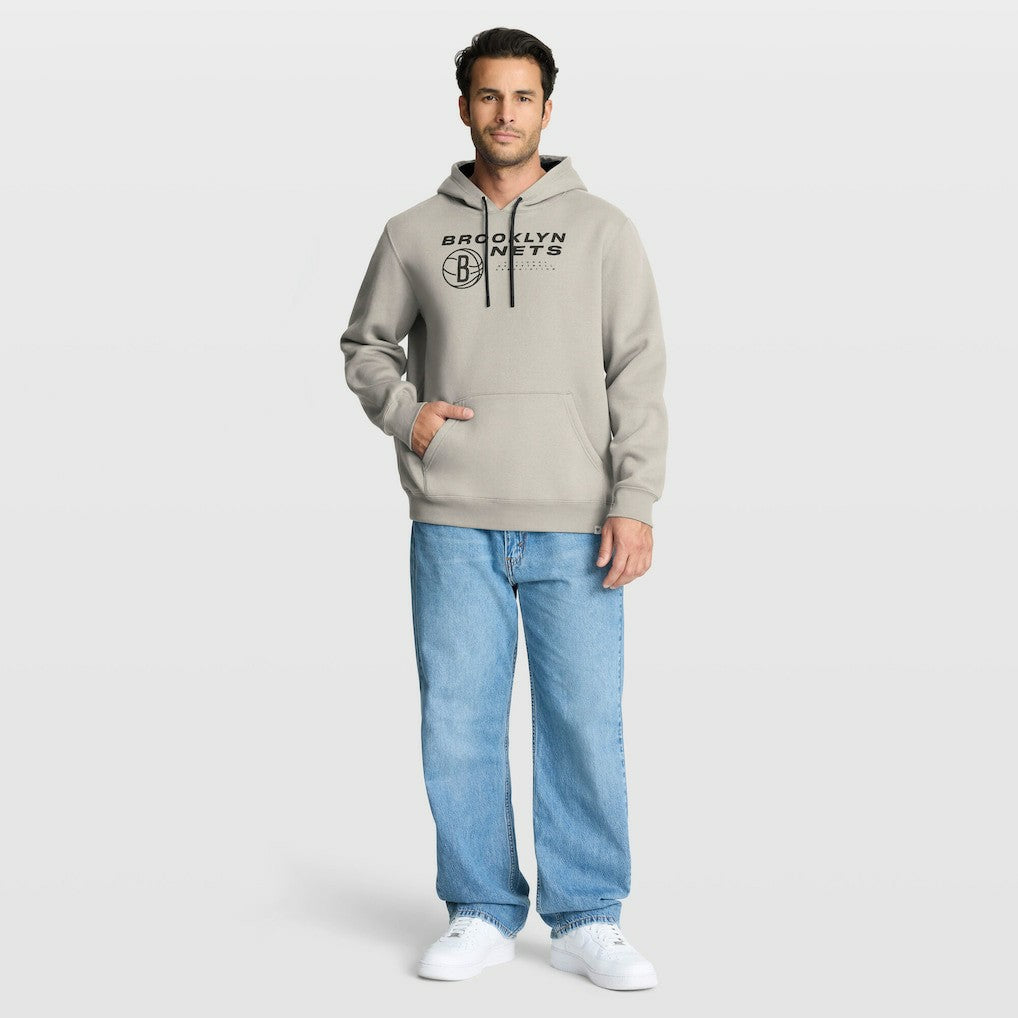 Brooklyn Nets Crossover Collection Blocked Shot Premium Pullover Hoodie Off White - NBA