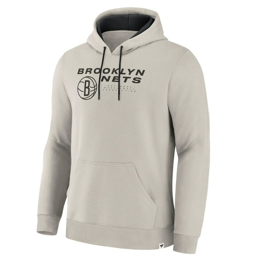 Brooklyn Nets Crossover Collection Blocked Shot Premium Pullover Hoodie Off White - NBA
