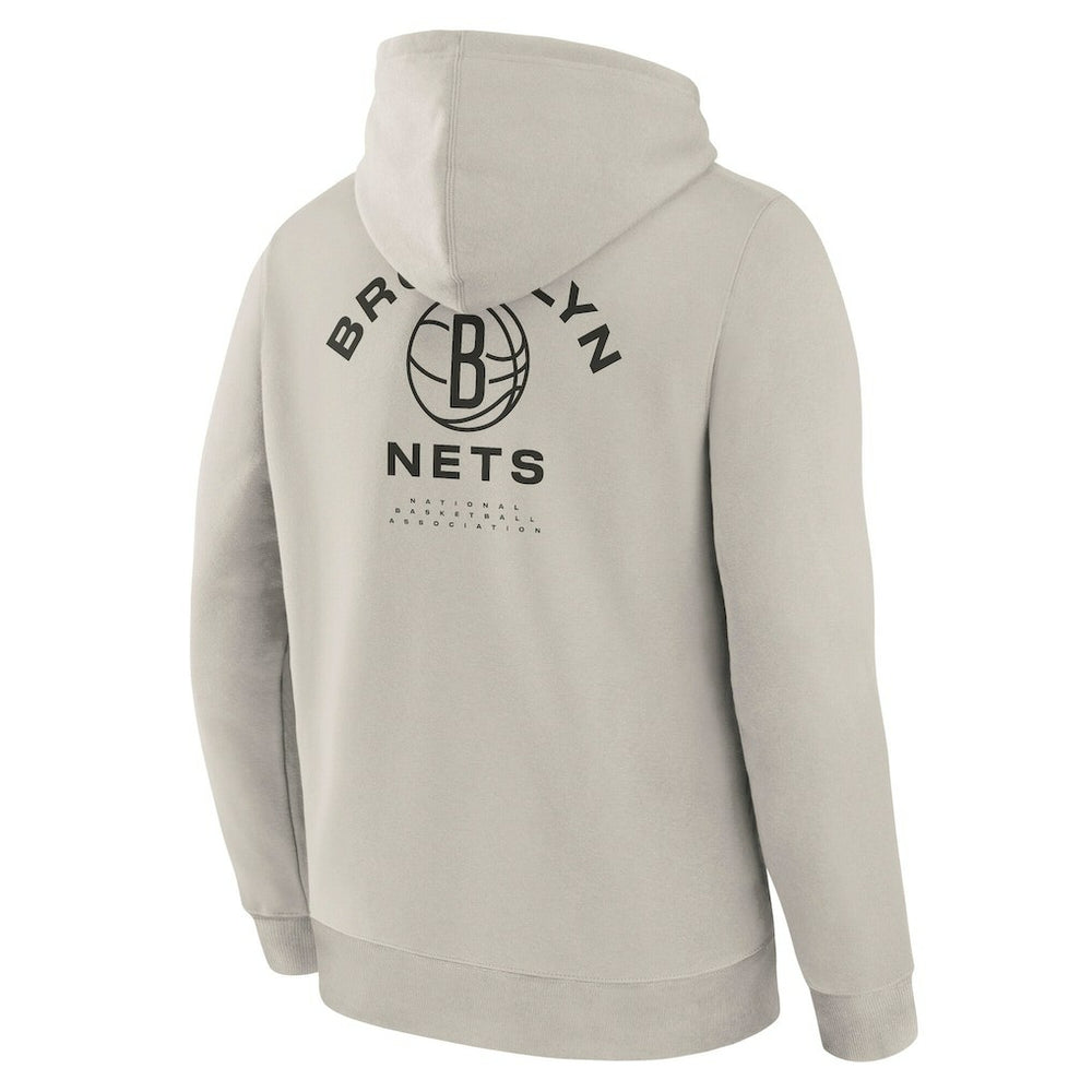 Brooklyn Nets Crossover Collection Blocked Shot Premium Pullover Hoodie Off White - NBA