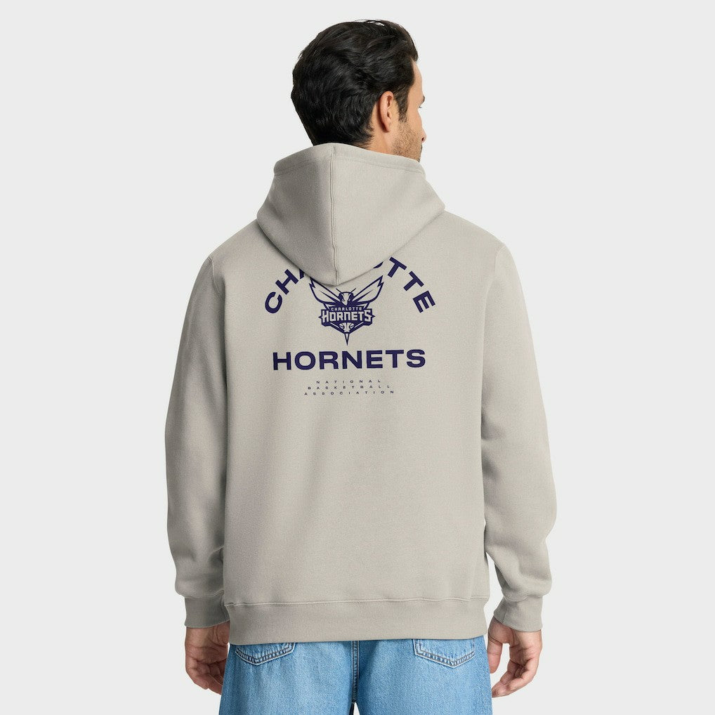 Charlotte Hornets Crossover Collection Blocked Shot Premium Pullover Hoodie Off White - NBA