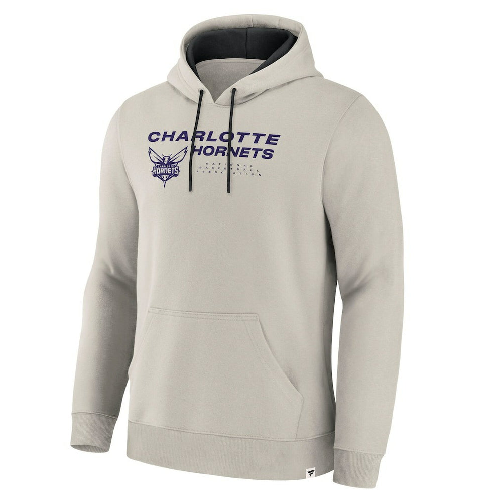Charlotte Hornets Crossover Collection Blocked Shot Premium Pullover Hoodie Off White - NBA