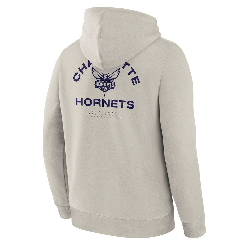 Charlotte Hornets Crossover Collection Blocked Shot Premium Pullover Hoodie Off White - NBA