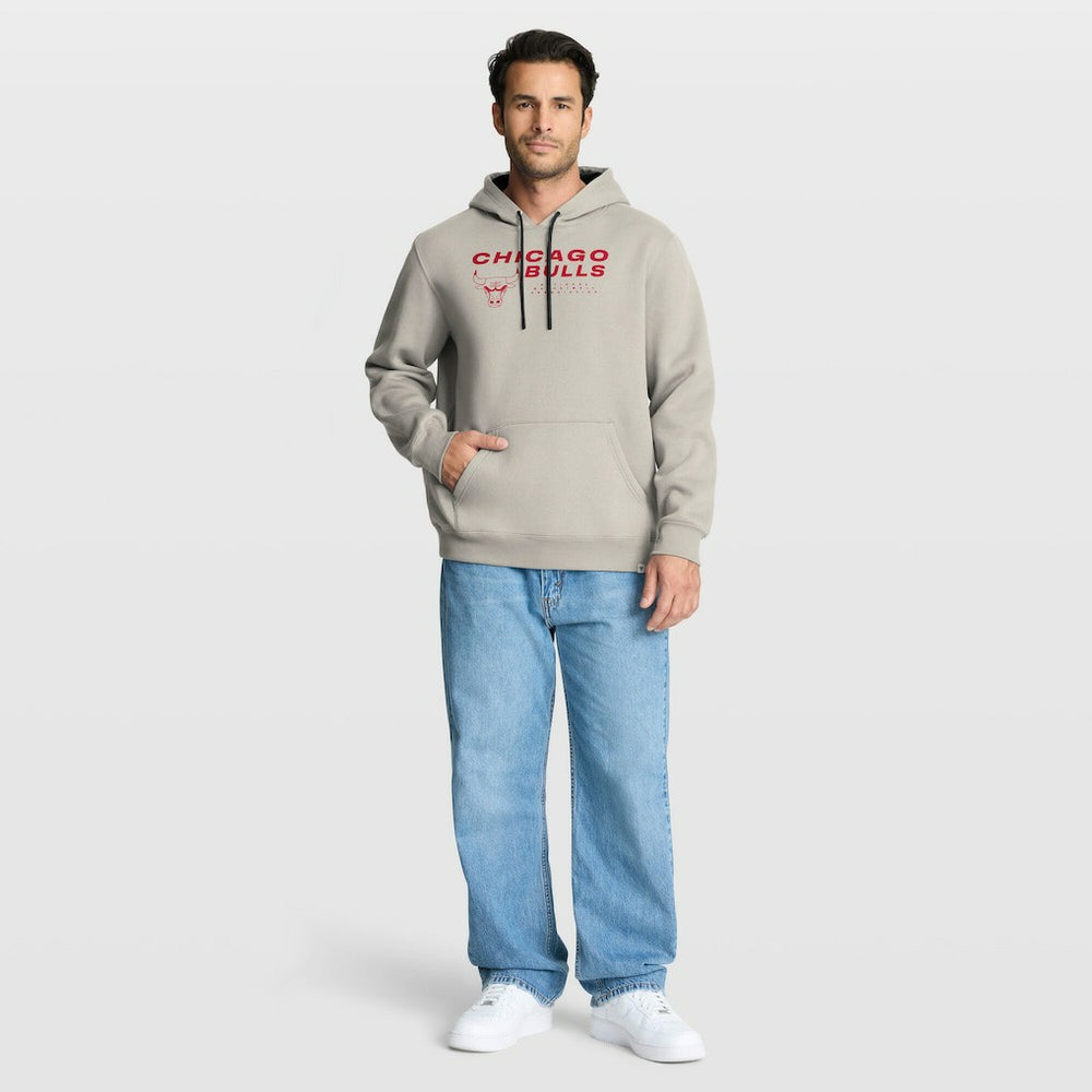 Chicago Bulls Crossover Collection Blocked Shot Premium Pullover Hoodie Off White - NBA