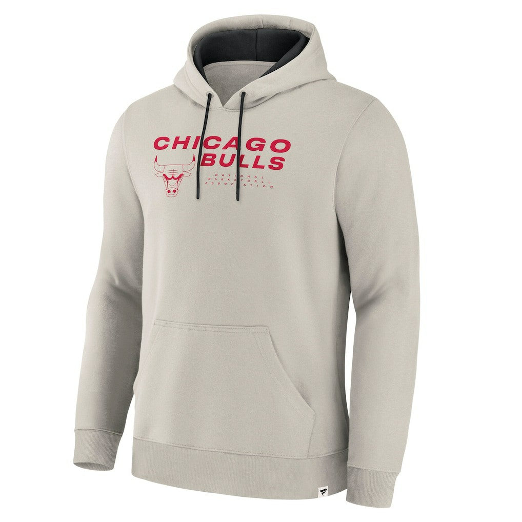 Chicago Bulls Crossover Collection Blocked Shot Premium Pullover Hoodie Off White - NBA