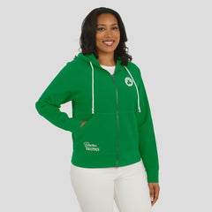 Boston Celtics WEAR by Erin Andrews Women's Vintage Full-Zip Raglan Hoodie Green - NBA