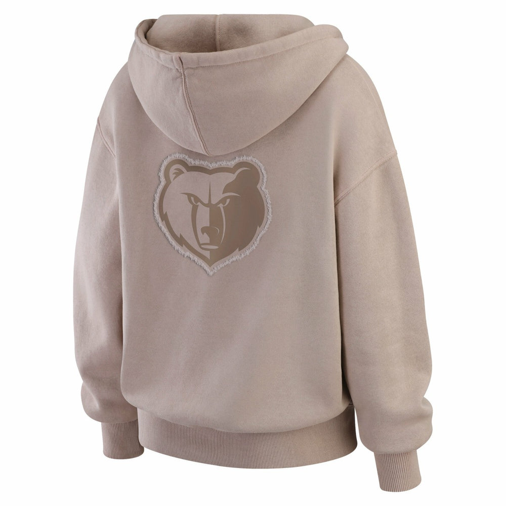 Memphis Grizzlies WEAR by Erin Andrews Women's Washed Pullover Crewdie Tan - NBA