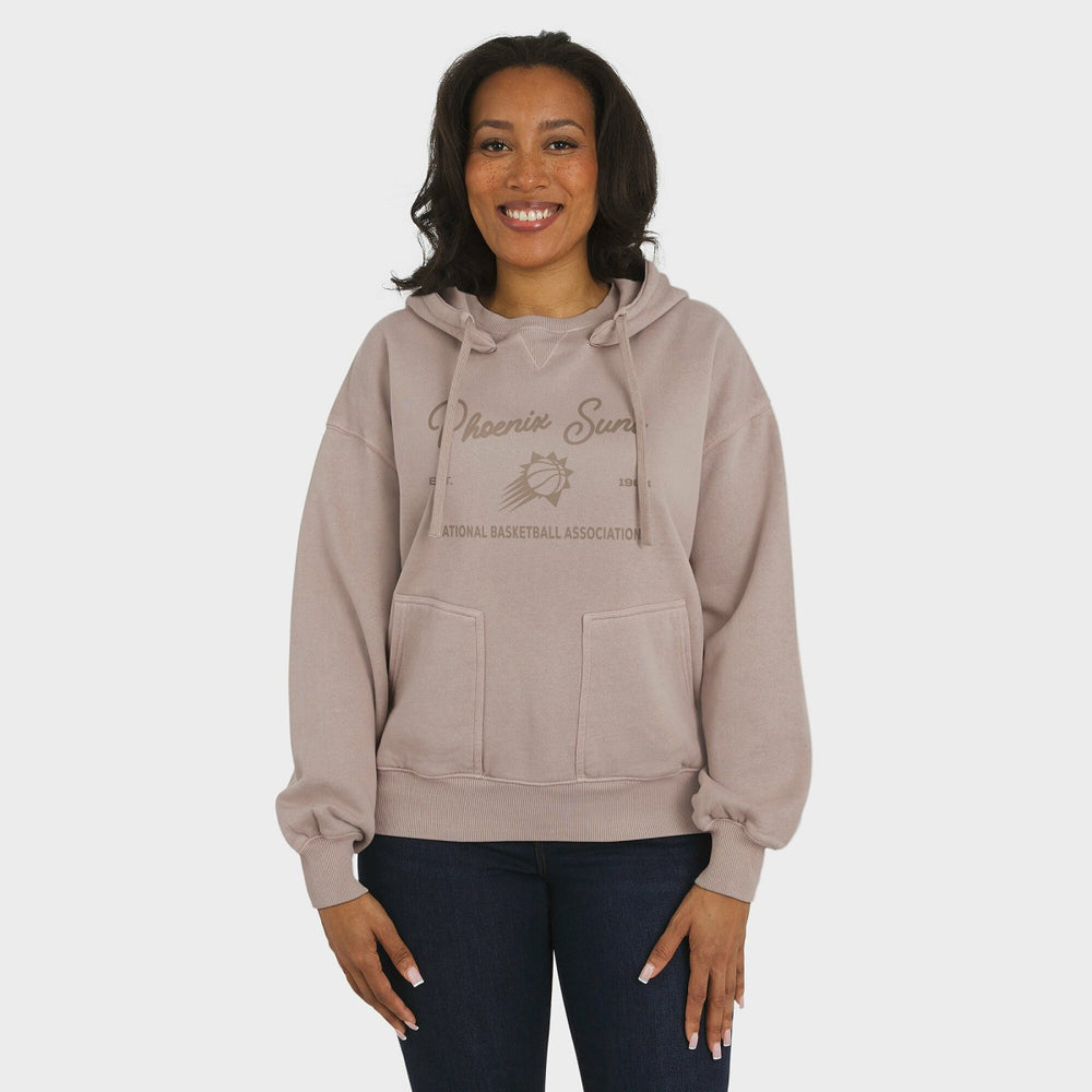 Phoenix Suns WEAR by Erin Andrews Women's Washed Pullover Crewdie Tan - NBA