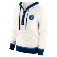 Minnesota Timberwolves WEAR by Erin Andrews Women's Plus Size Hoodie Sweater Cream - NBA