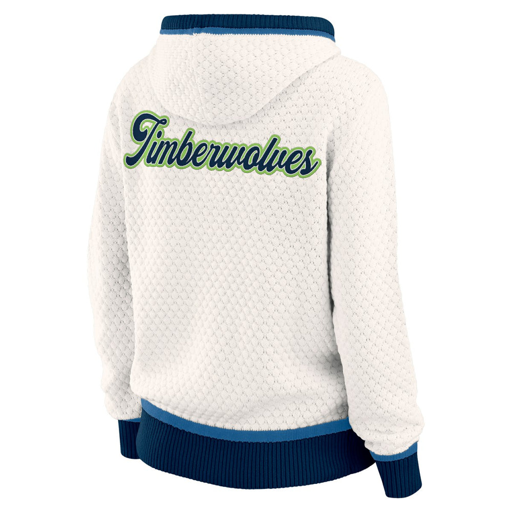 Minnesota Timberwolves WEAR by Erin Andrews Women's Plus Size Hoodie Sweater Cream - NBA