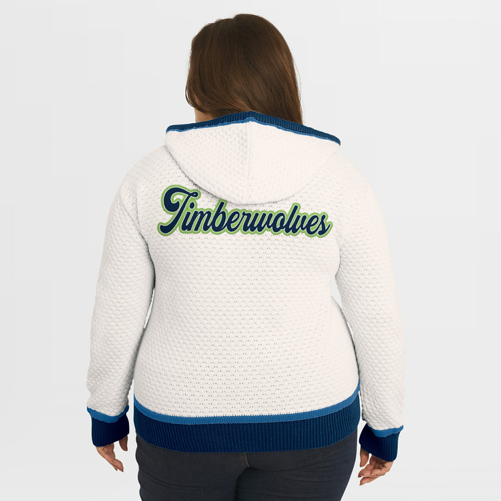 Minnesota Timberwolves WEAR by Erin Andrews Women's Plus Size Hoodie Sweater Cream - NBA